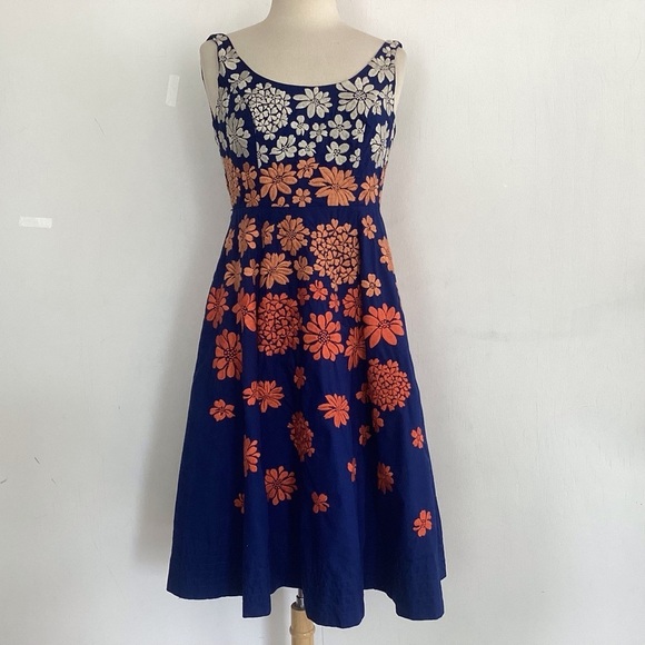 Anthropologie Meadow Rue Sleeveless Floral Embroidered “Hart Of Dixie “ Dress 0 - Picture 1 of 11